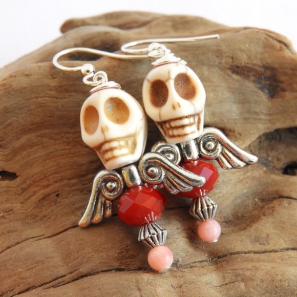 Jewelry - Frida Kahlo Inspired Earrings Dia de los Muertos  
